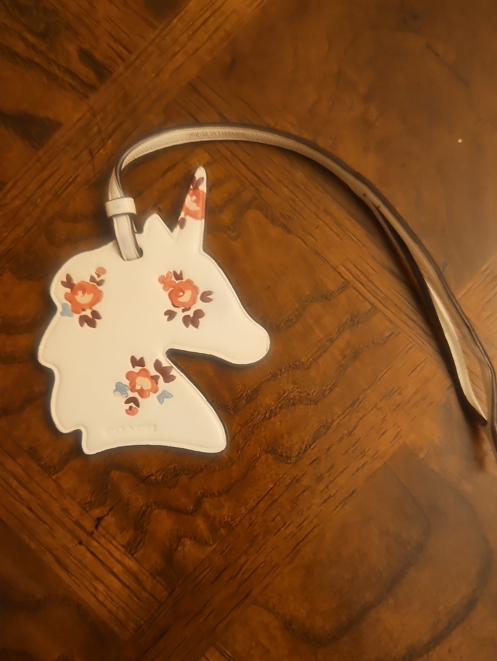 Coach Unicorn Floral Luggage Bag Tag